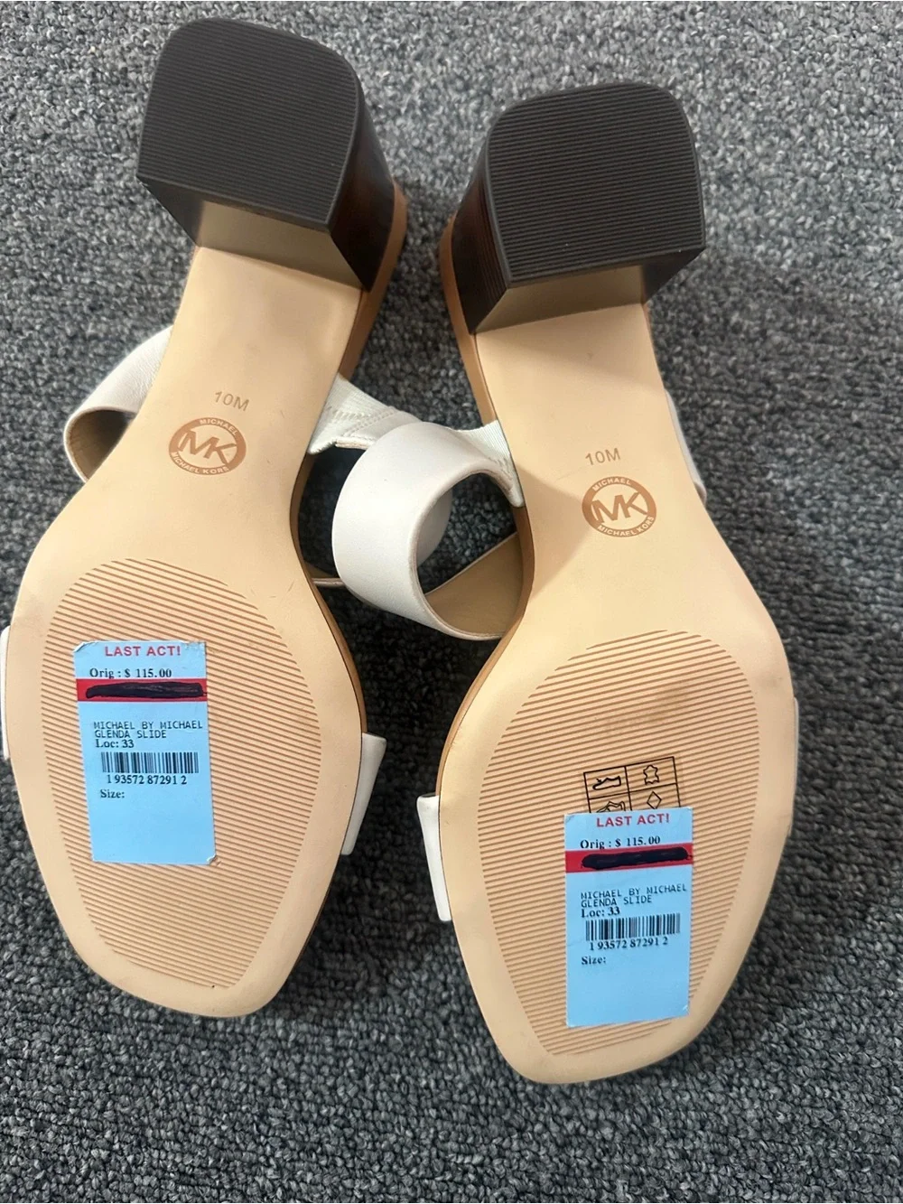 Michael Kors Cream Block Heel Sandals